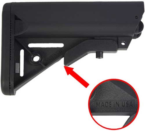 J&E Machine PS-ST7B Mil-Spec SOPMOD AR15 Buttstock Black - J&E Machine Tech