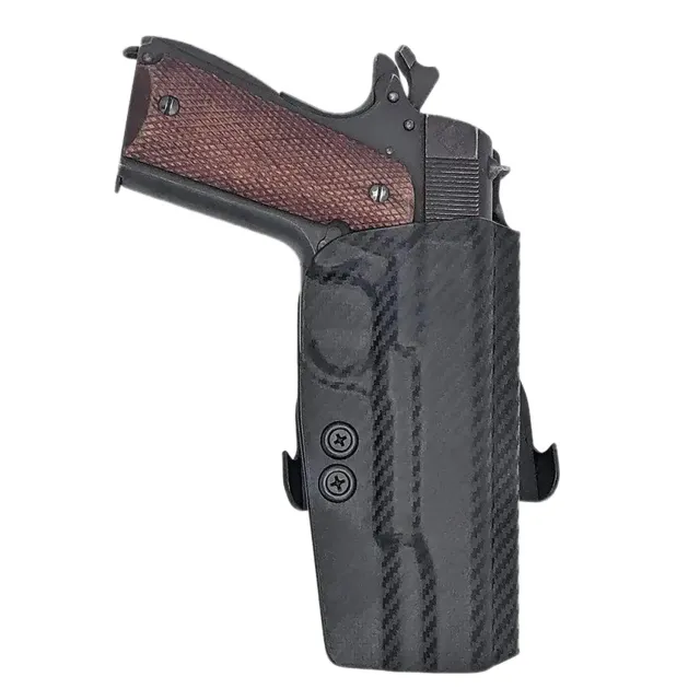 Rounded Gear CEX19115NRCFRHOWBPDL Paddle Holster OWB Black Carbon Fiber Kydex Fits 1911 5" Right Hand - ROUNDED