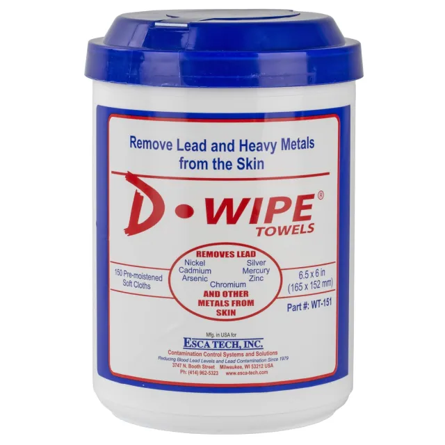 D-Lead WT-150 150-Count Lead Wipes Pop-Up Canister 8-Pack