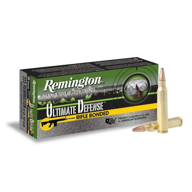 Remington 22107 Ultimate Defense .223 62Gr Core-Lokt Ultra Bonded PSP Centerfire Ammo, 20 Rounds