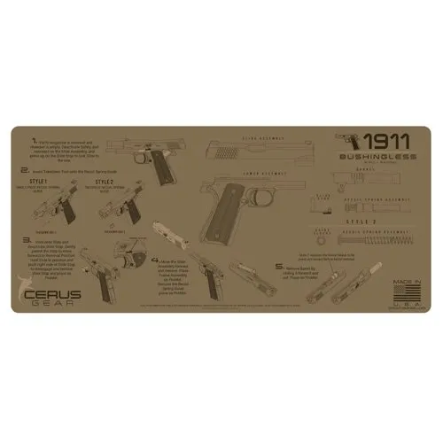 Cerus Gear IM-1911-BUSH-INS-COY Cleaning Mat Coyote Tan