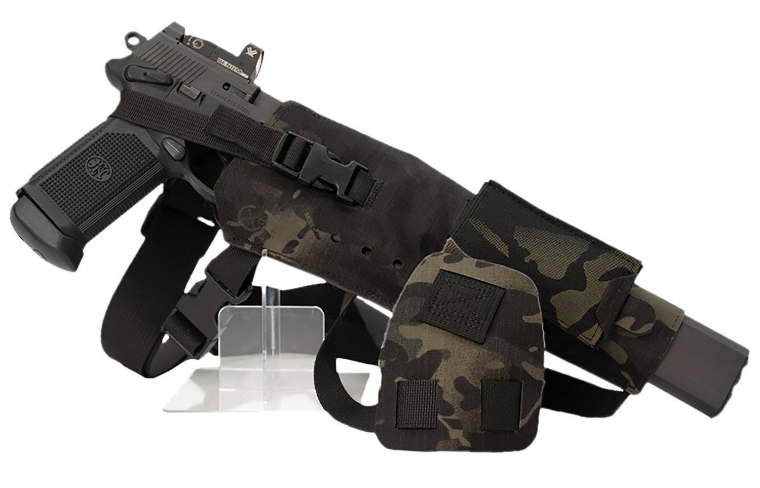 Cole-Tac Varmint Wrangler XL Chest Pistol Holder MultiCam Black Right Hand - Cole-Tac