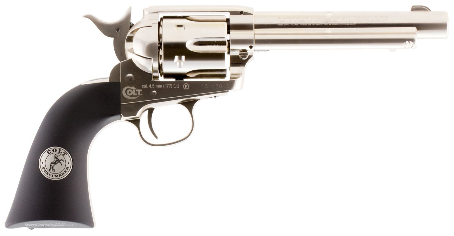 Umarex 2254051 Colt Peacemaker CO2 Pistol .177 Pellet 6rd Nickel 5" - Umarex Usa - 177 Pellet