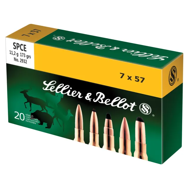 Buy Sellier & Bellot SB757C 7x57mm Mauser 173gr Soft Point Ammo 20 Rounds online