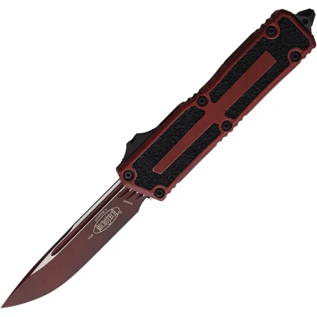 Microtech Scarab II G3 3.97 In SE Standard Weathered Crimson Aluminum Handle - MICROTECH for sale at Iron and Lace