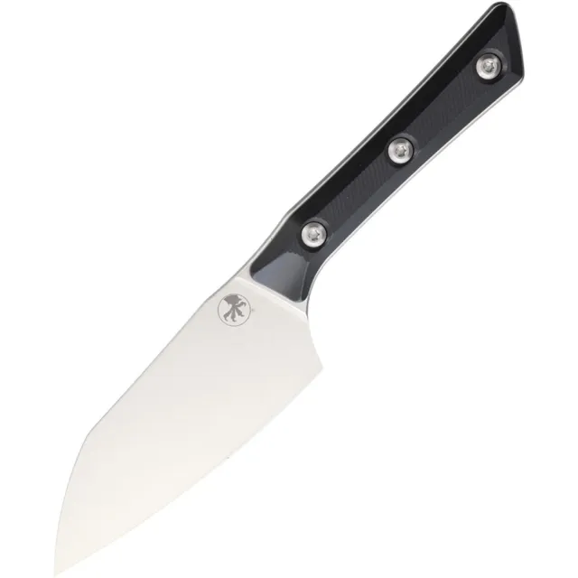 Microtech 3300-10BK Santoku 4.2 In Stonewash Black G-10 - MICROTECH for sale at Iron and Lace