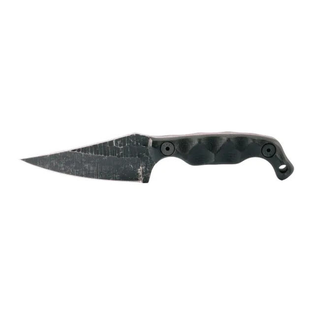 STROUP MINI1-B-G10 Fixed Blade Knife, 3" 1095 Steel, G10 Handle, Sheath - Stroup Knives