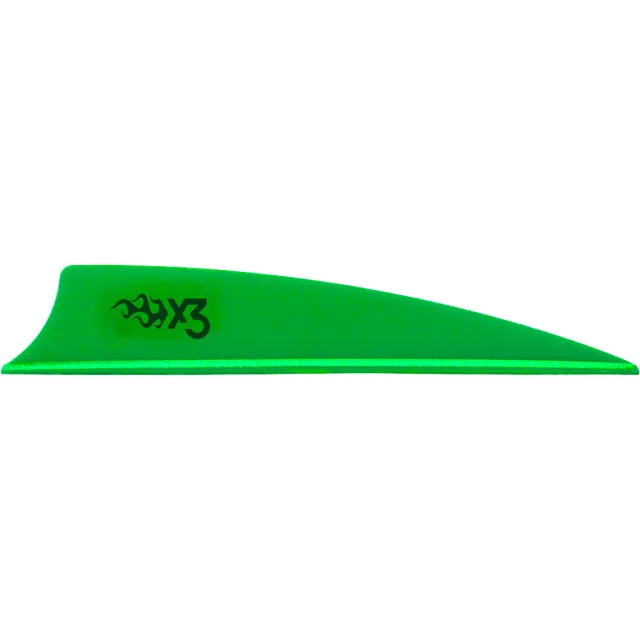 Bohning X3 Vanes Shield Cut 3 in. Neon Green 36 pk. - Bohning