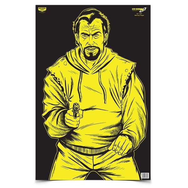Birchwood Casey Eze-Scorer BC Bad Guy Black/Yellow 23" x 35" Paper Target - Birchwood Casey