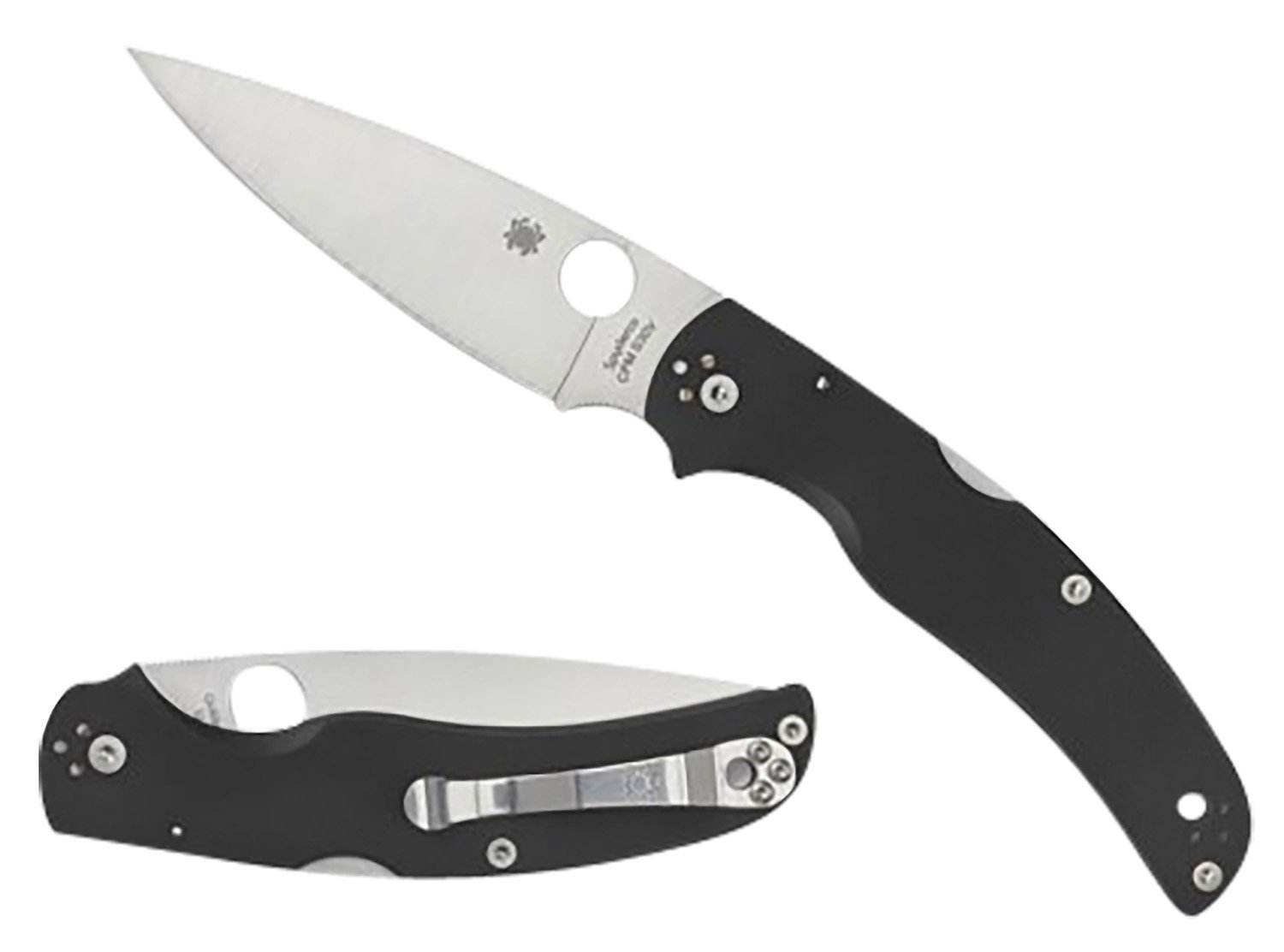 Spyderco C244GP Native Chief 4.02" Stonewashed Blade Black FRN Handle - Spyderco