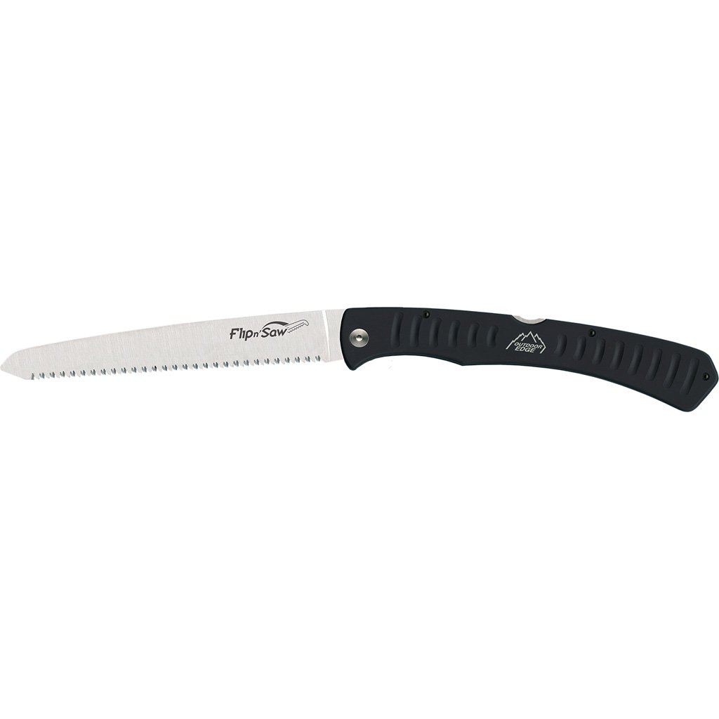 Outdoor Edge FW70 Flip N Saw 7" Stainless Steel Black with Nylon Sheath