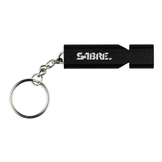 Sabre Emergency Safety Whistle Keychain Matte Finish Black - Sabre