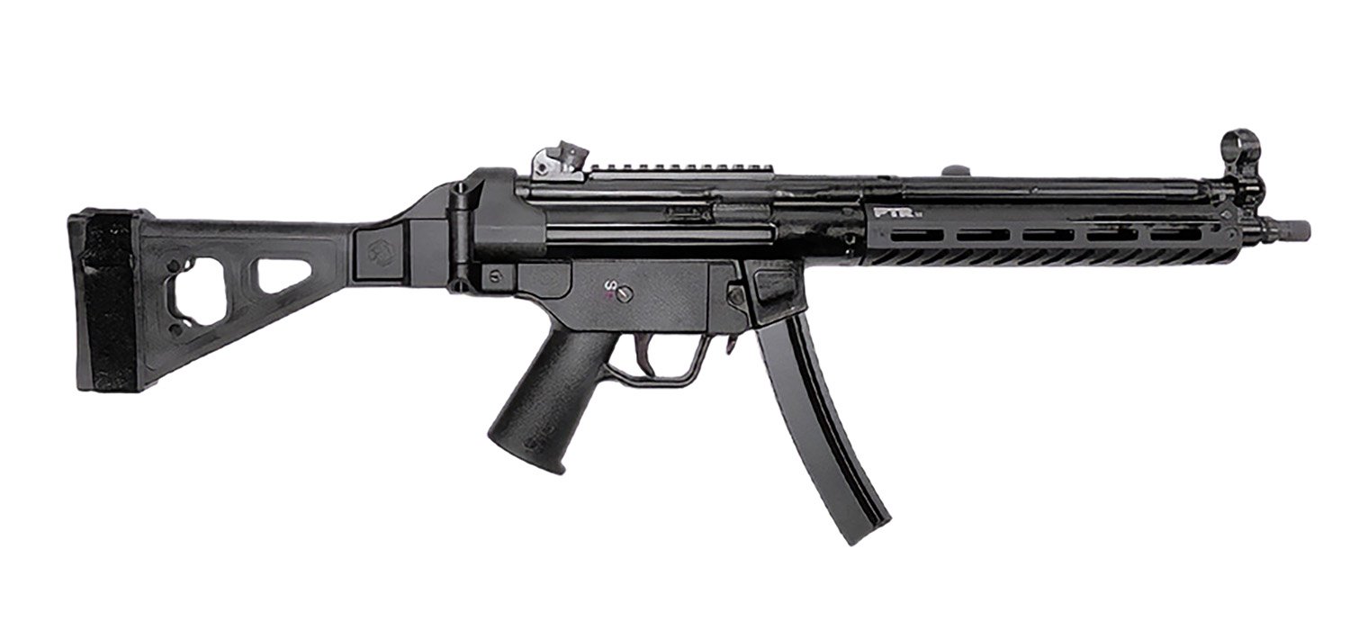 PTR 9LTBR 9x19mm Pistol 16" Barrel 30RD SB Tactical Brace Black - PTR Industries - 9mm
