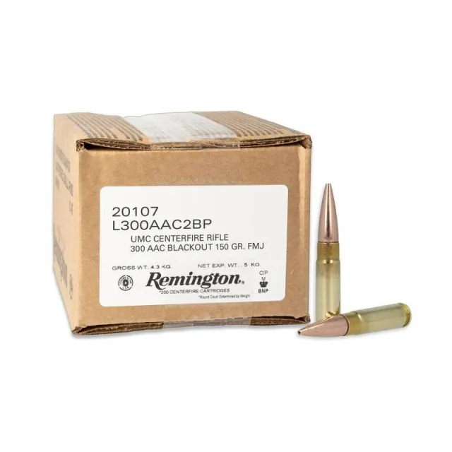 Remington UMC Mega Pack 20107 300 Blackout 150 gr FMJ Ammo 200 Rounds - Remington Arms Company, LLC - 300 Blackout