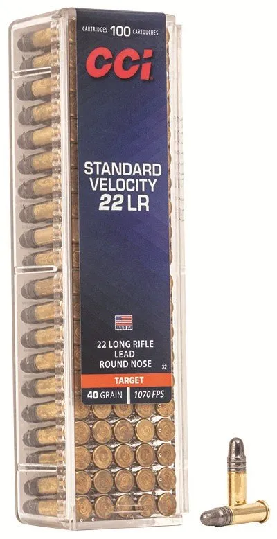 CCI 0032 Standard Velocity Rimfire 22 LR 40 gr Lead Round Nose (LRN) 100 Per Box/ 50 Cs - CCI - 22 LR for sale at Bang-Bang Tactical