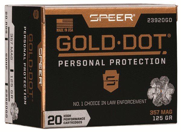 Speer 23920GD Gold Dot 357 Magnum 125gr Hollow Point 20/Box - Speer - 357 Mag