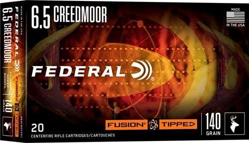 Federal F65CRDTFS1 Fusion 6.5 Creedmoor 140gr Bonded Soft Point 20 Rounds - Federal Premium Ammunition - 6.5 Creedmoor
