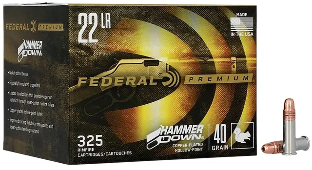 Federal 22HAM Hammer Down 22LR 40gr CPHP 325/Box 1200fps