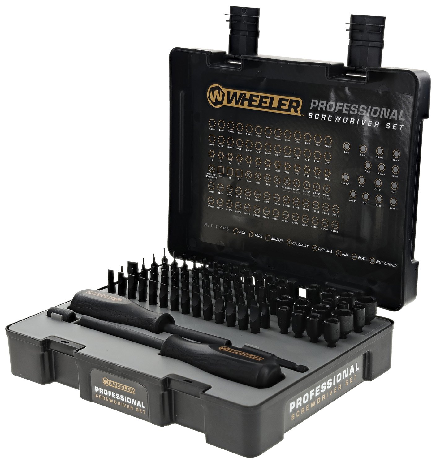 Buy Wheeler 4001003 Screwdriver Set 100 Pieces Black Rubber Handles online