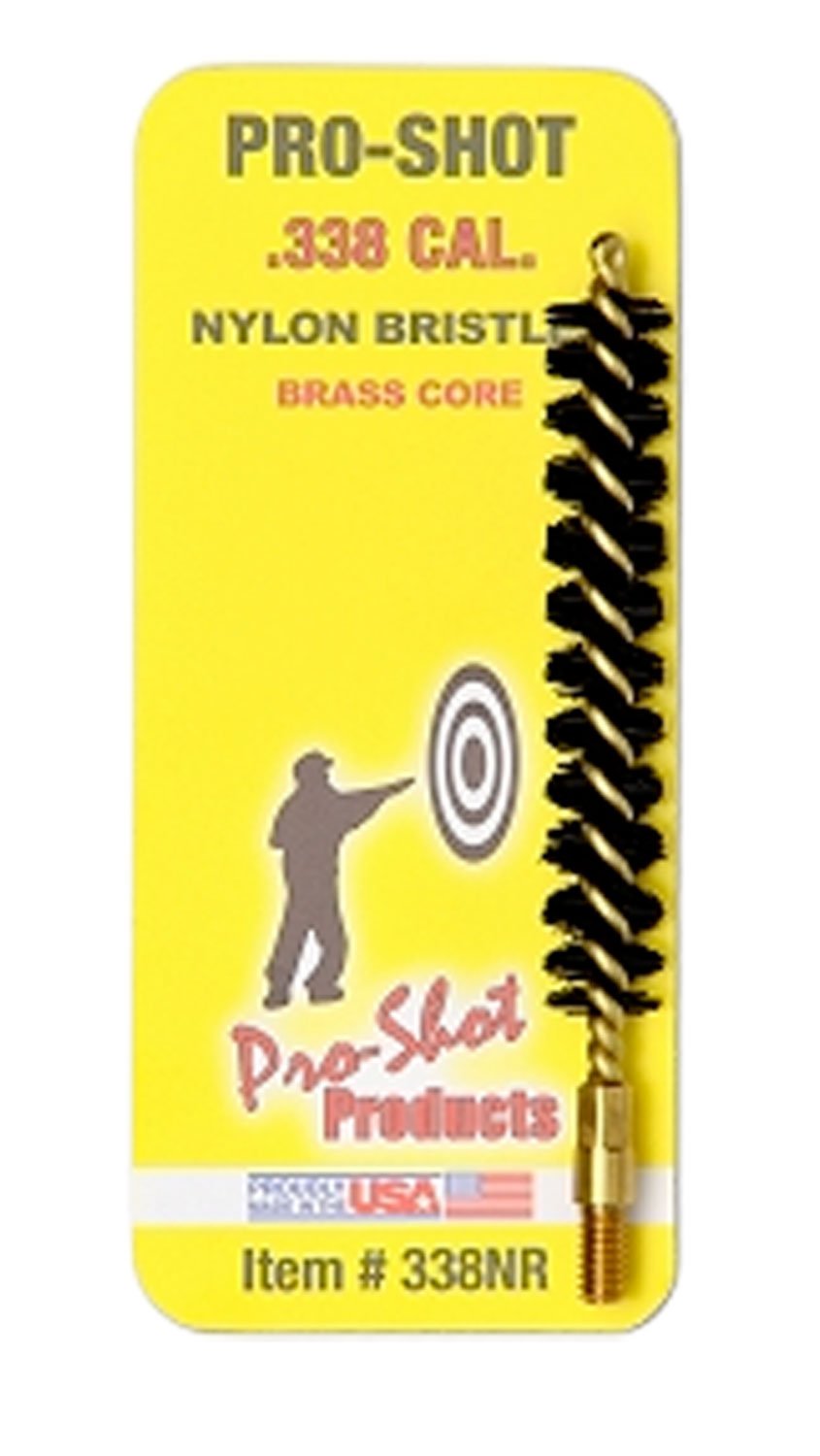 Buy Pro-Shot Nylon Rifle Bore Brush with Brass Core .338 cal online