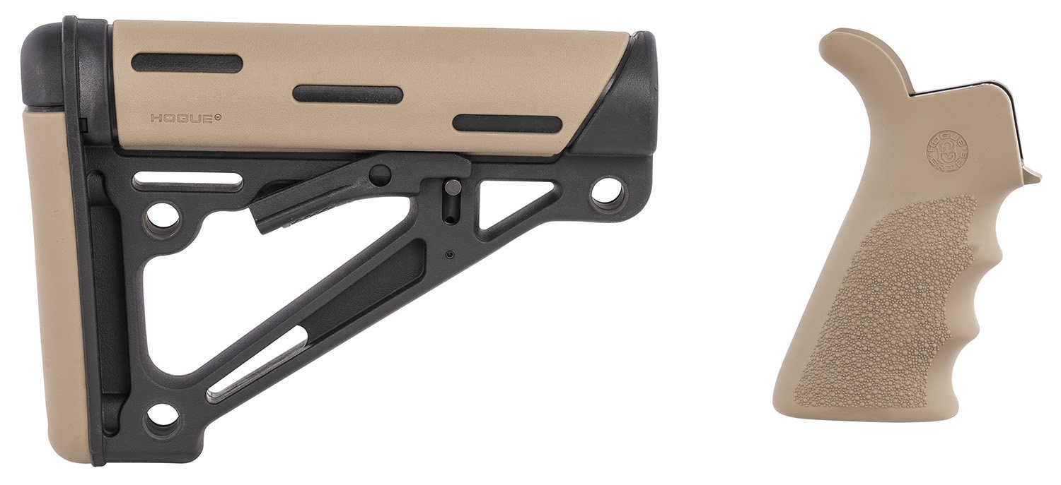Buy Hogue 15355 OverMolded AR-15 Collapsible Buttstock FDE Rubber Grip online