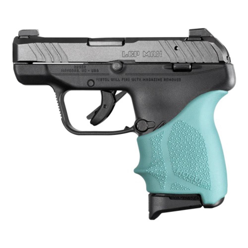 Hogue 18134 Beavertail Grip Sleeve Ruger LCP Max Aqua Rubber - Hogue