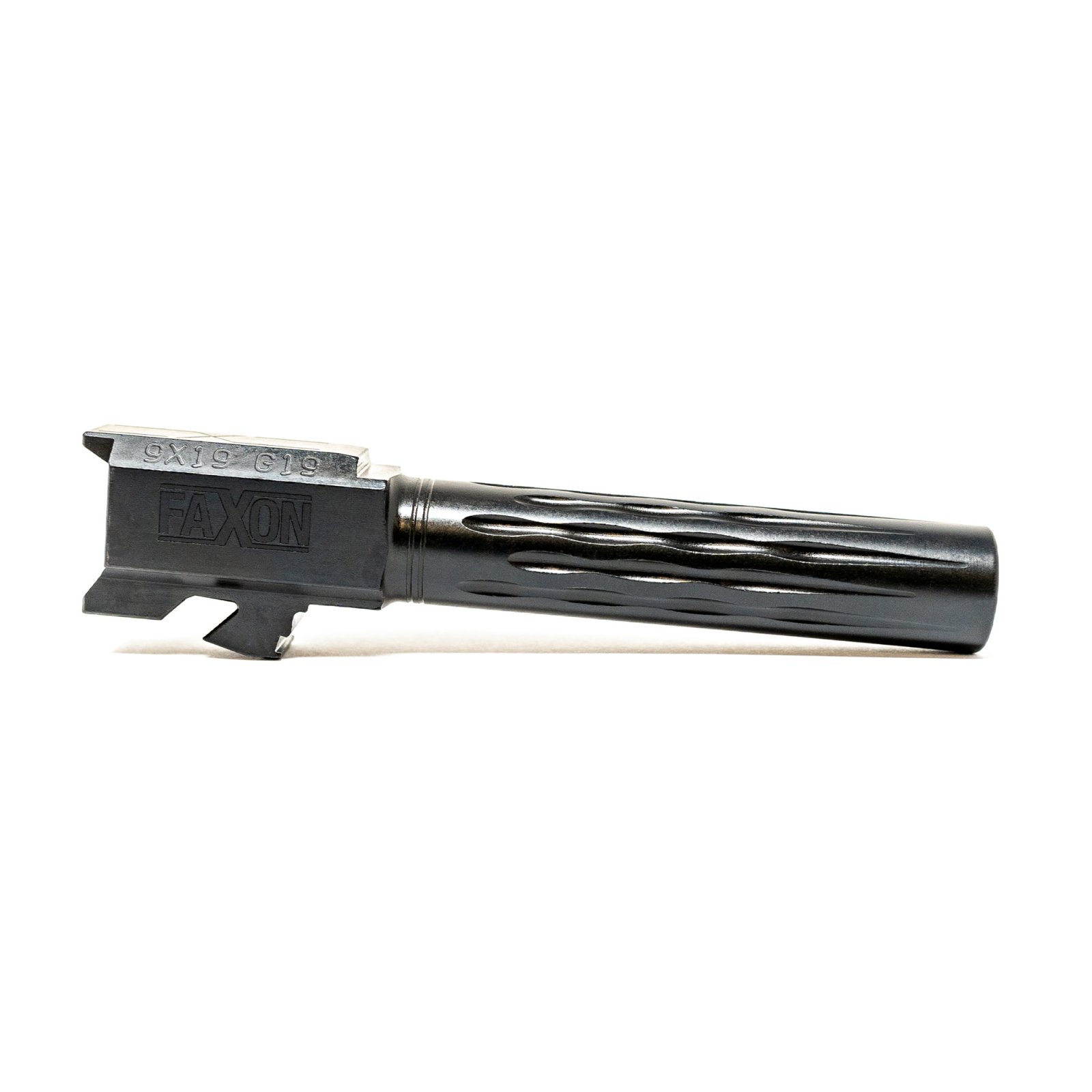 Faxon GB910N19LGQ-N Glock 19 Barrel 9mm Flame Fluted Non-Threaded Black - Faxon Firearms - 9 mm Luger