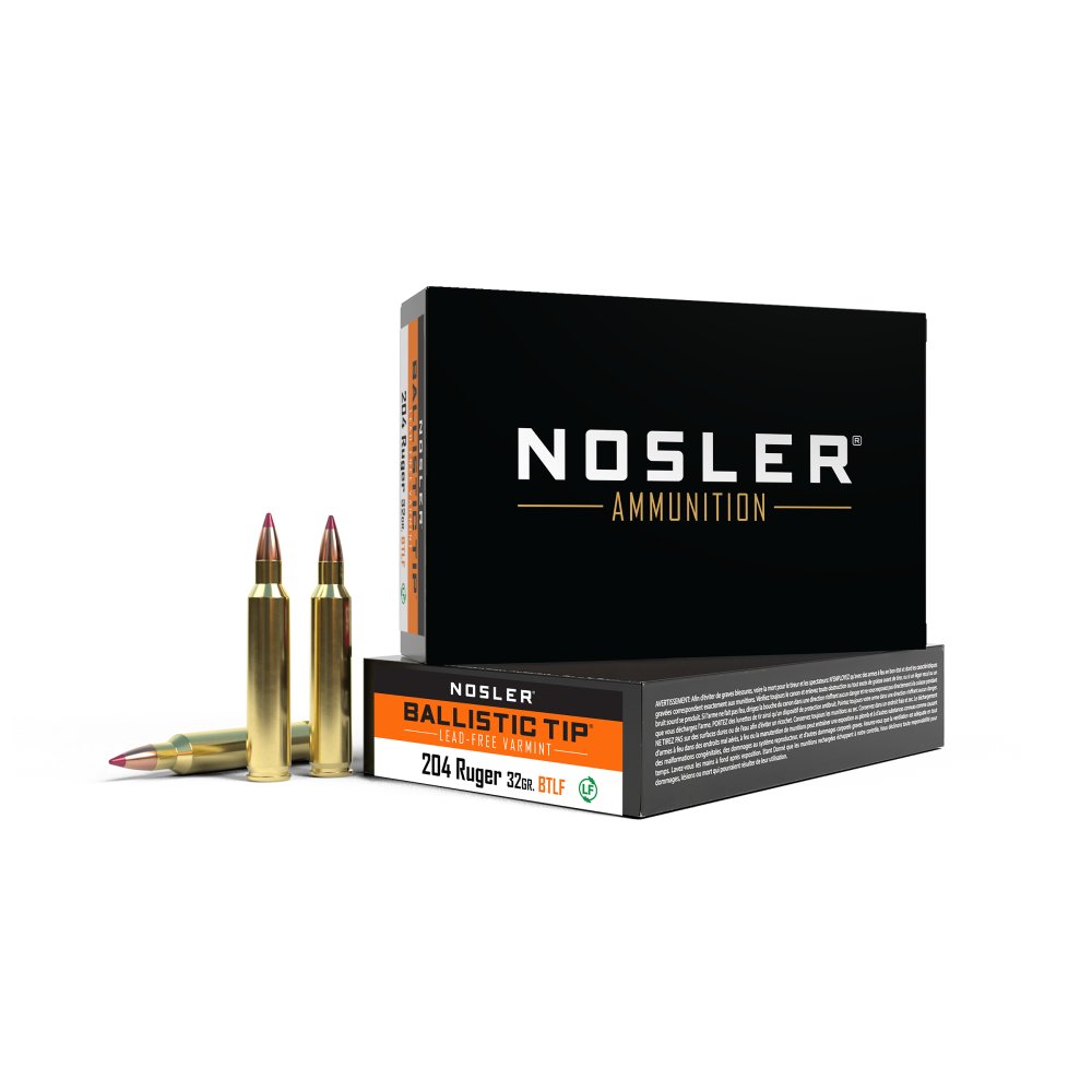 Nosler Lead Free Ballistic Tip 204 Ruger 32gr 20 Count 61040 - Nosler - 204 Ruger