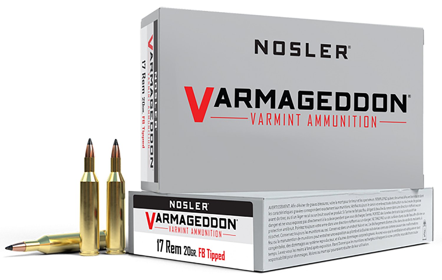 Buy Nosler 65105 Varmageddon Varmint 17 Rem 20 gr Flat Base Tipped (FBT) 20 Per Box/ 20 Cs online