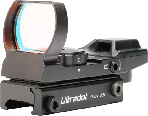 Ultradot Pan-A-V Reflex Sight 33mm Multi-Reticle Black, 112g, CR2032 Battery - Ultradot
