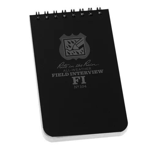 Rite in the Rain Field Interview Notebook 3x5 Waterproof