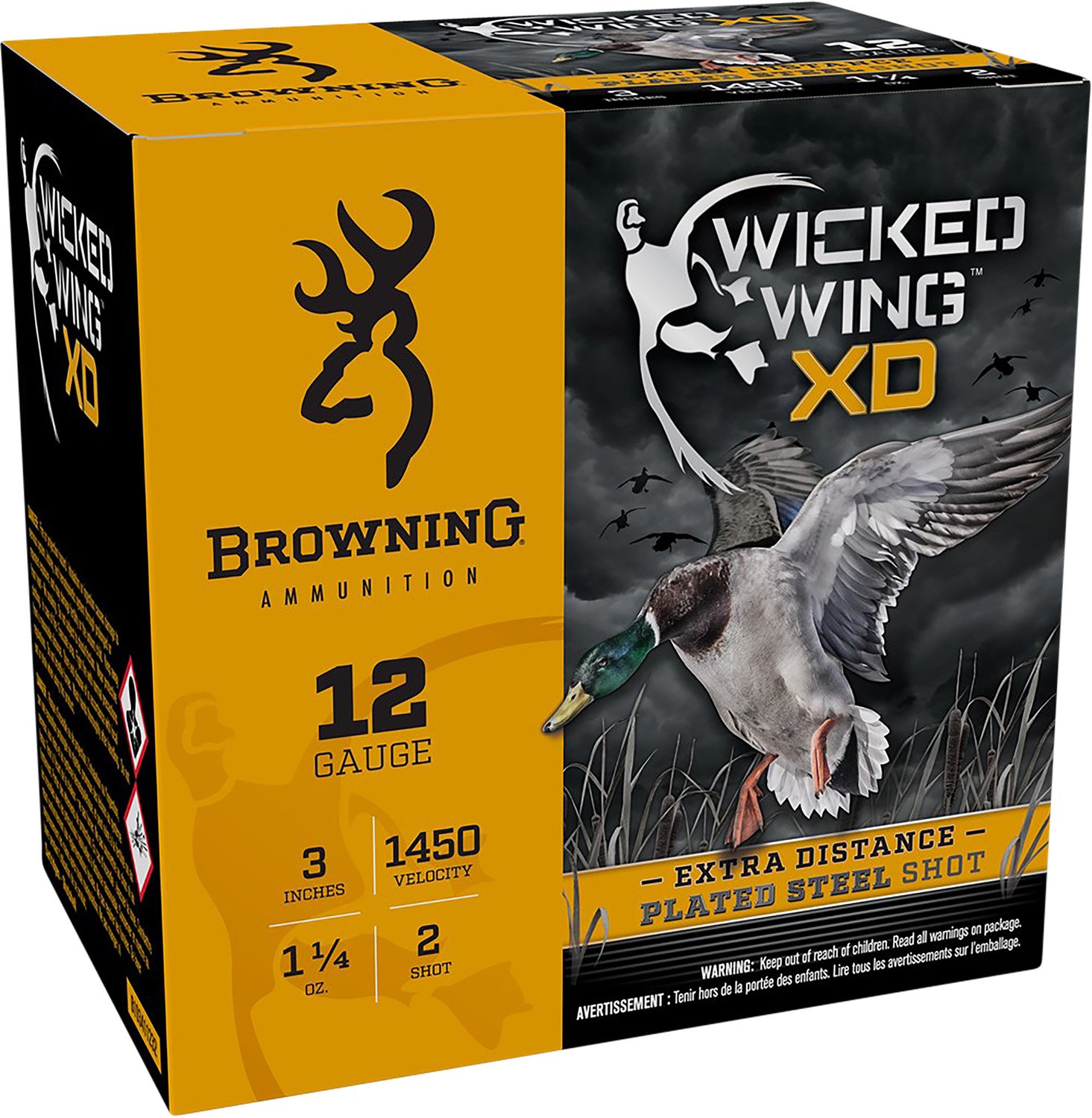 Browning Wicked Wing XD 12ga 3" 1450fps 1 1/4 oz #2 Shot 25rds - Browning - 12 Gauge