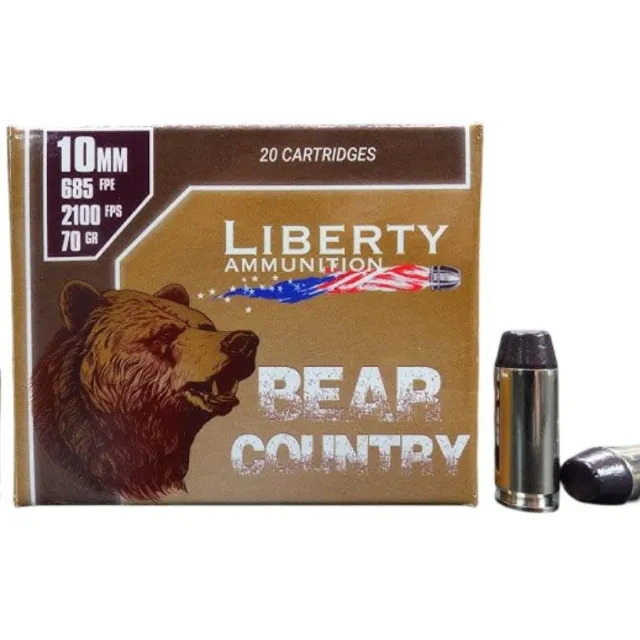 Liberty Bear Country Handgun 10mm Auto 70gr Solid 2100 fps 20/cts - Liberty Ammo - 10mm