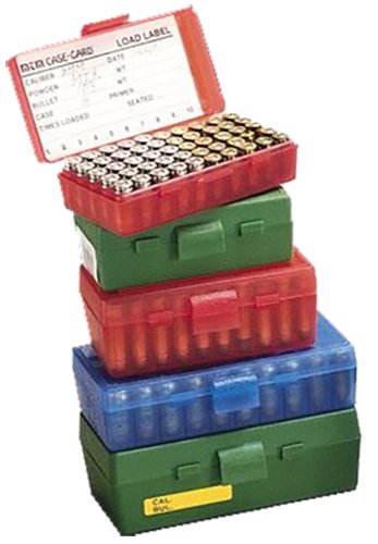 MTM Case-Gard P504410 Ammo Box 50 Rounds Green Polypropylene Flip-Top - MTM Case-Gard