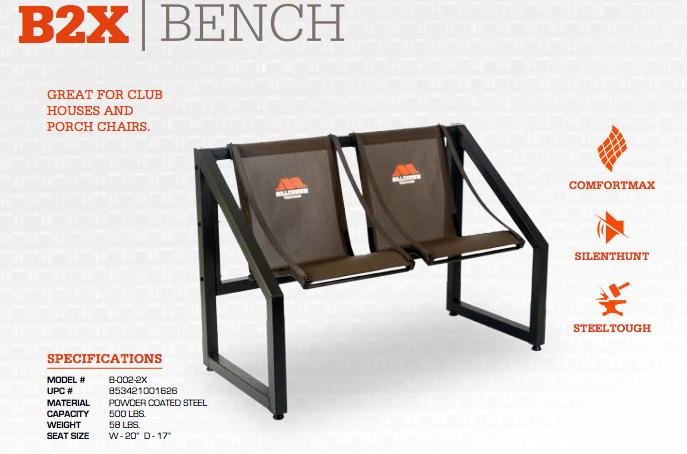 Buy Millennium B2X 2-Person Bench, ComfortMax Seat, SilentHunt Design, SteelTough online