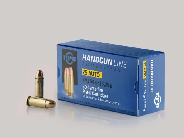 Buy Prvi Partizan PPU PPH25 .25 ACP 50gr FMJ Brass Ammo 50 Rounds online