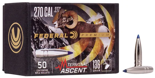 Federal Premium Terminal Ascent PB277TA1 .277 136gr Bullets 50/Box - Federal Premium Ammunition - .277