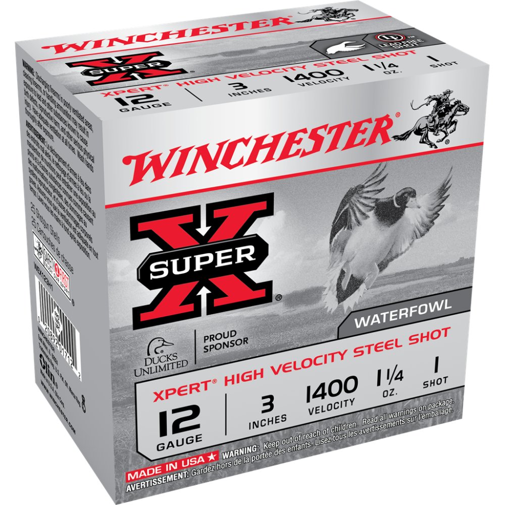 Winchester WEX123H1 12 Gauge 3 in 1 1/4 oz Steel Shot 1400 fps 25 Rounds - Winchester - 12 Gauge