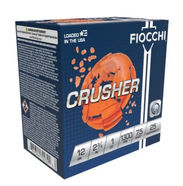 Fiocchi 12CRSR75 Exacta Crusher 12 Gauge 2.75" 1 oz 7.5 Shot - Fiocchi - 12 Gauge