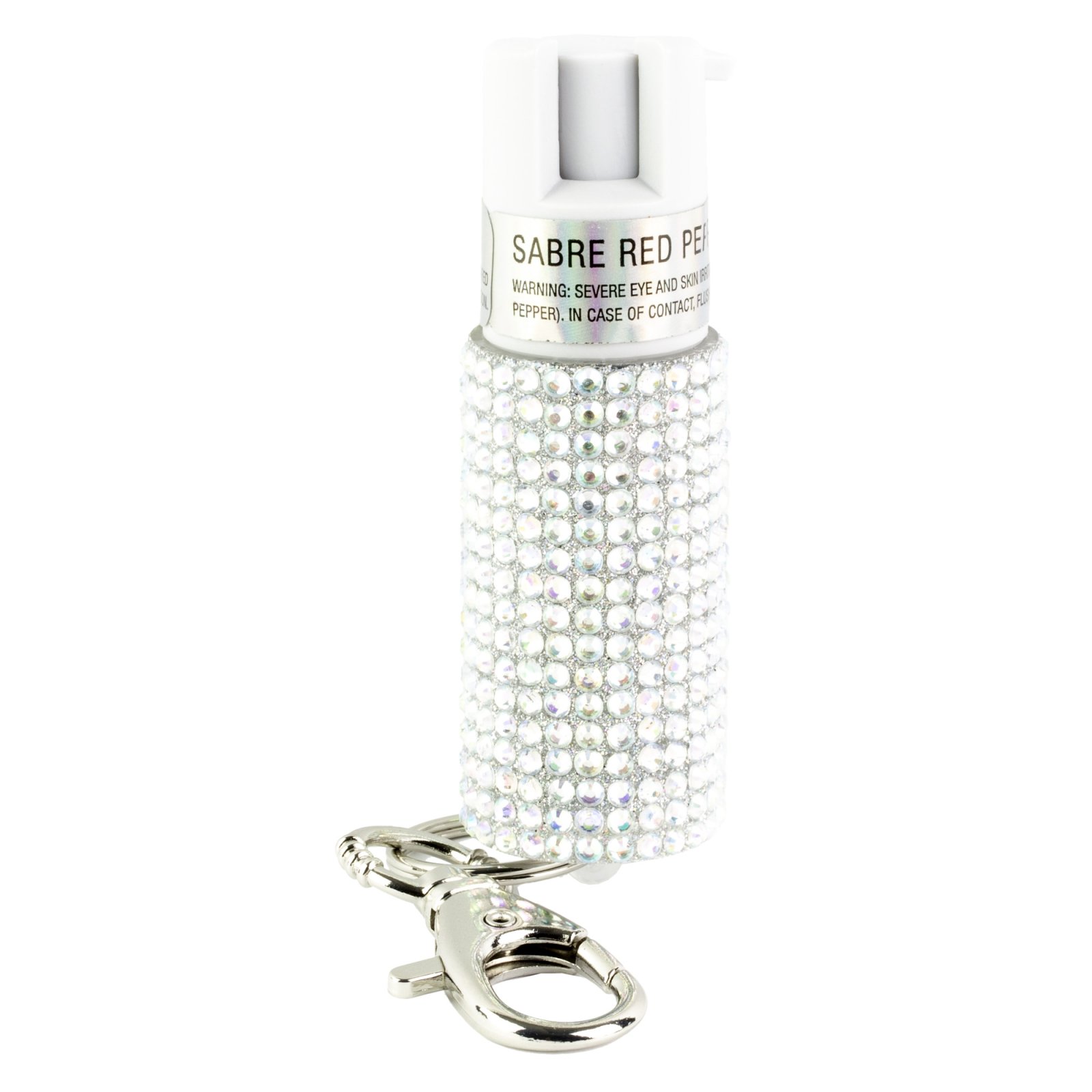 Sabre Jeweled Pepper Spray with Key Ring Silver - SABRE
