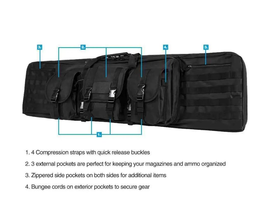 NcStar Double Carbine Case 42" Digital Camo Md: CVDC2946D-42 - NcSTAR