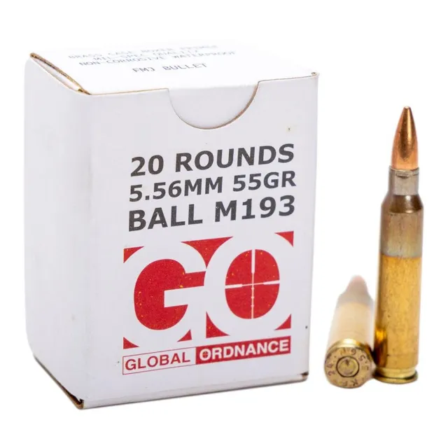 Buy Global Ordnance GO 556NATO 5.56x45mm NATO 55gr FMJ 1000rd online