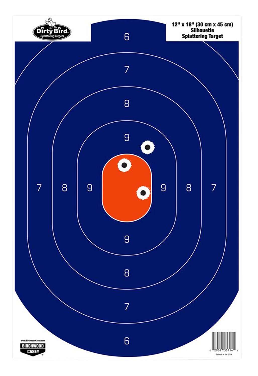 Birchwood Casey 35720 Target 12 in x 18 in Blue Orange 50 Pack Reactive - Birchwood Casey