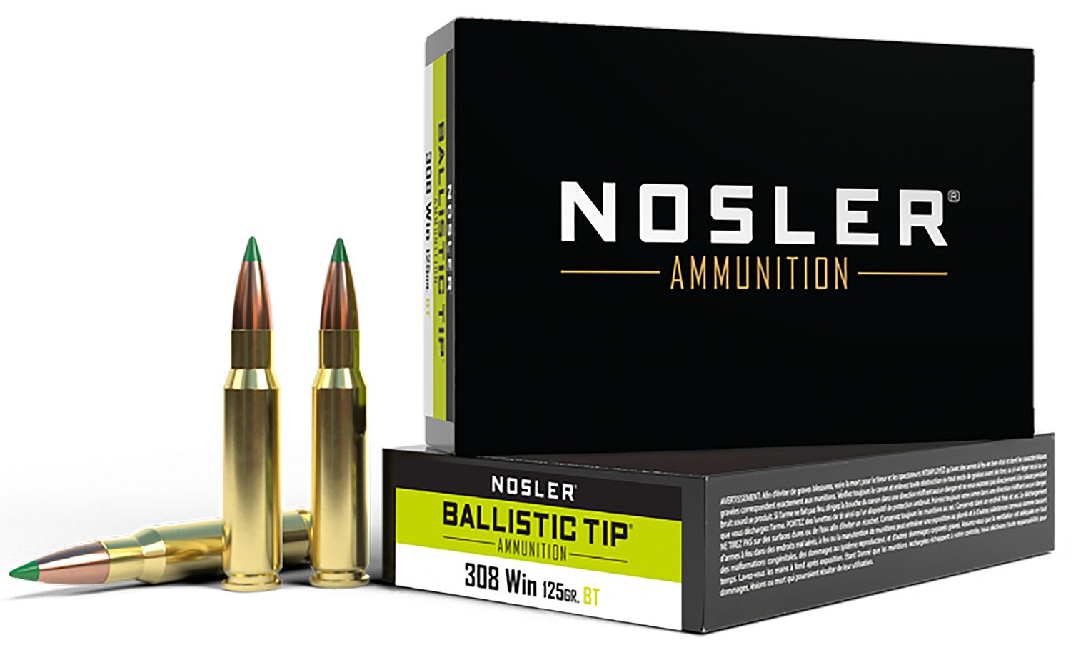 Nosler 40061 Ballistic TIP 308Win 125Gr Spitzer 20 PER Box/10 054041400619 - Nosler - 308 Win