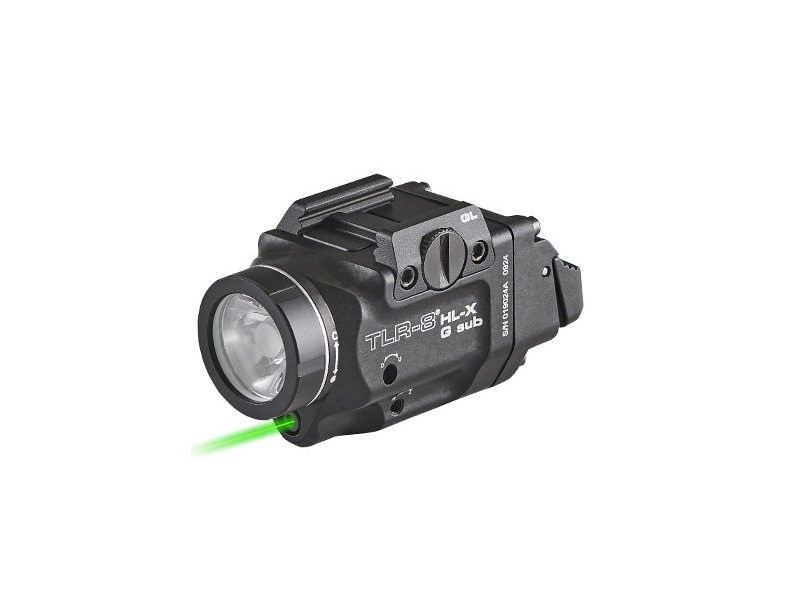 Streamlight 69478 TLR-8 Black Aluminum 1,000 Lumens Green Laser 1913 Short - Streamlight - 1,000 LUMENS