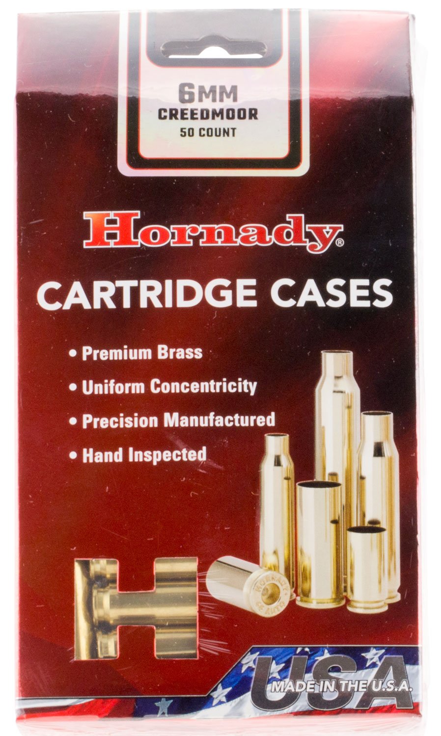 Hornady 86280 6mm Creedmoor Unprimed Brass Cases 50 Count - Hornady