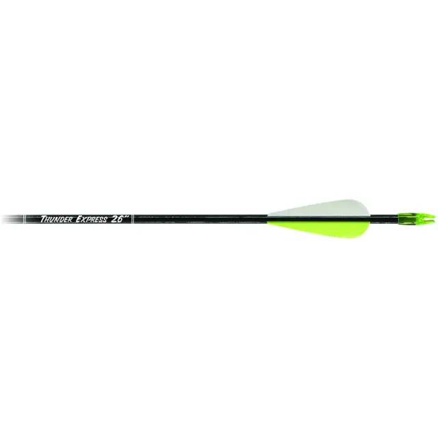 Carbon Express 52018 Thunder Express Arrows Black 26" 18 Pack - Carbon Express
