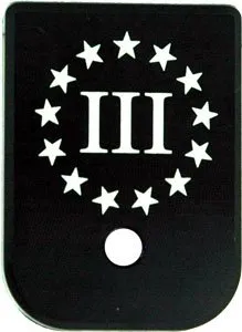 Cruxord CG055B3 Magazine Base Plate 3% Flag for Glocks - Cruxord