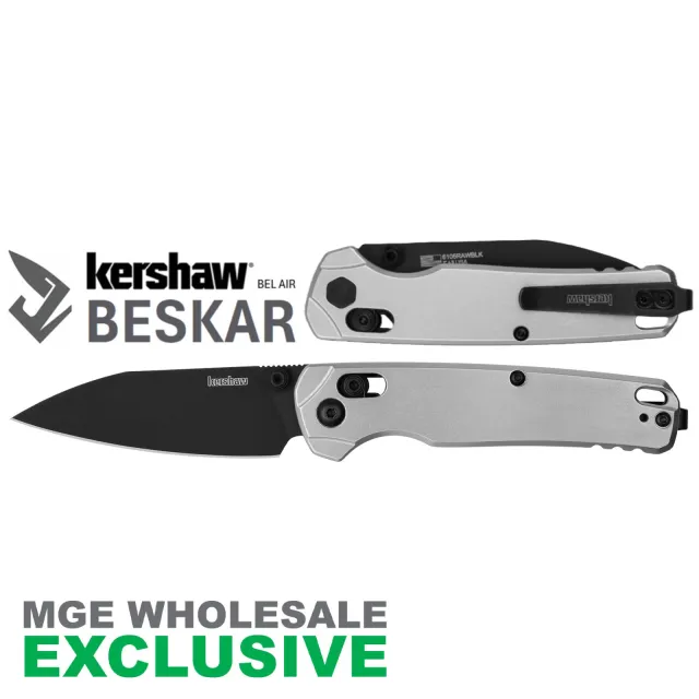 KERSHAW BEL AIR BESKAR RAW HANDLE BLACK BLADE MGE Exclusive - Kershaw