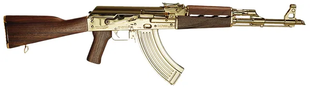 Zastava ZR7762WMGL 7.62x39 16.25 In 30+1 24K Gold Plated Walnut